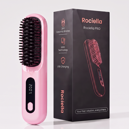 Rociella Cepillo alisador inteligente para cabello corto
