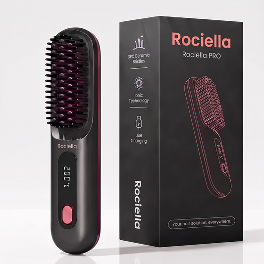 Rociella Cepillo alisador inteligente para cabello corto