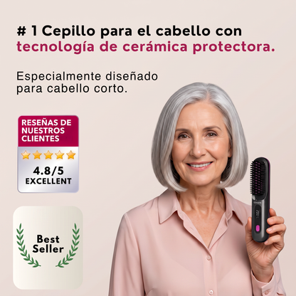 Rociella Cepillo alisador inteligente para cabello corto
